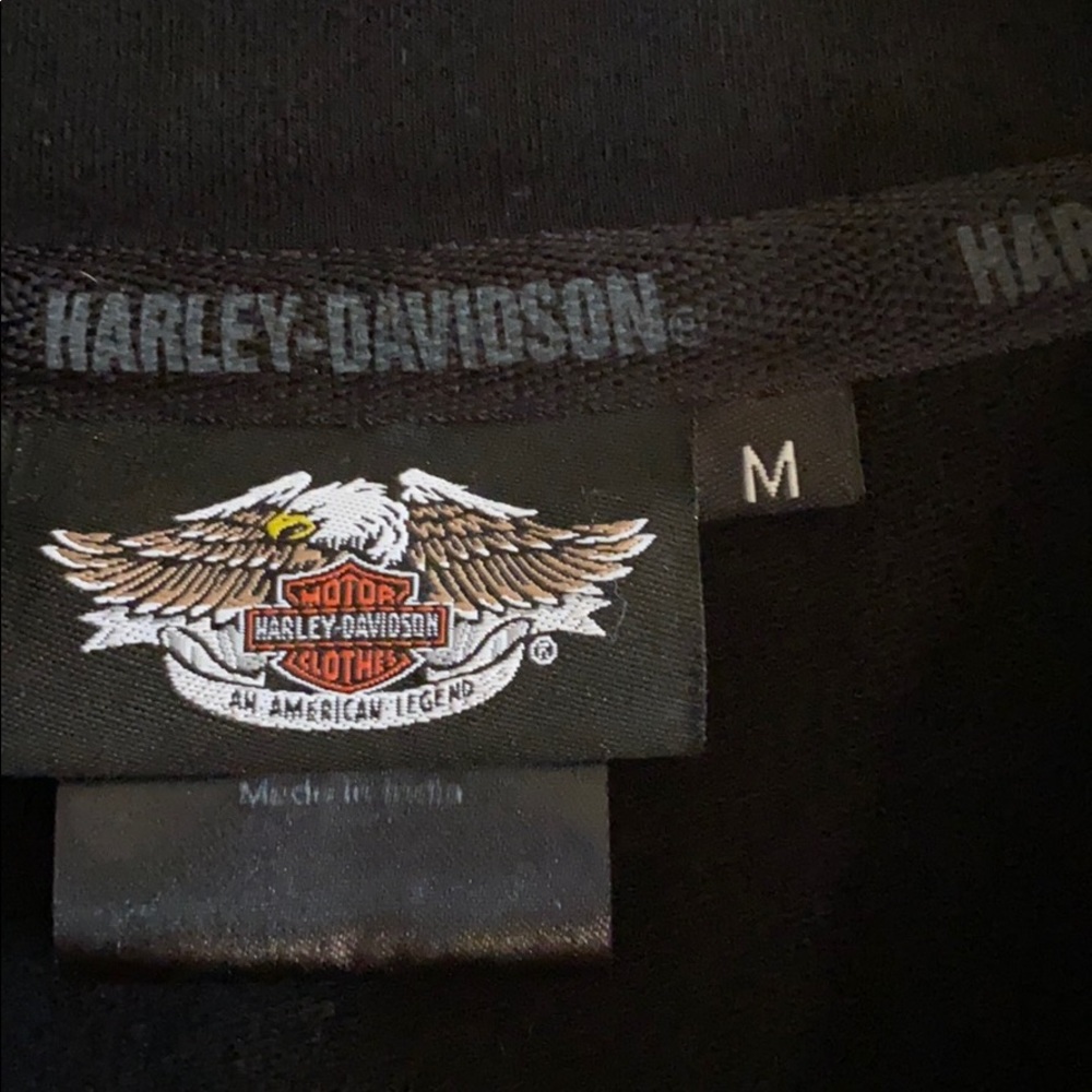 Harley-Davidson Black & Orange Women's Jacket with White Logo - Picture 7 of 8
